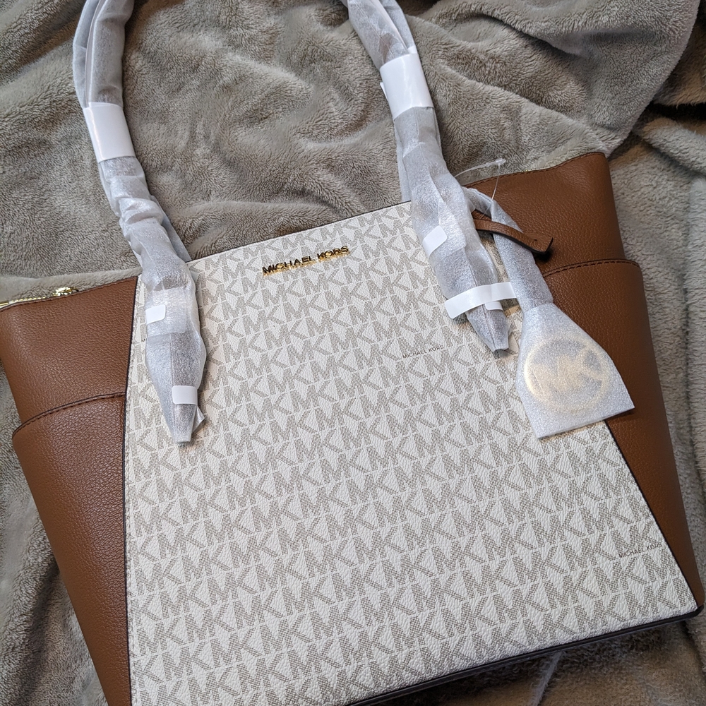 Michael Kors Brown and Cream Women's Bag